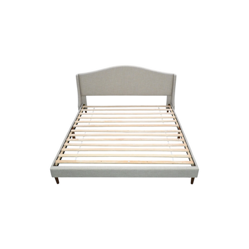 Martha Stewart Amelia Upholstered Platform King Bed With Curved Headboard, image 4