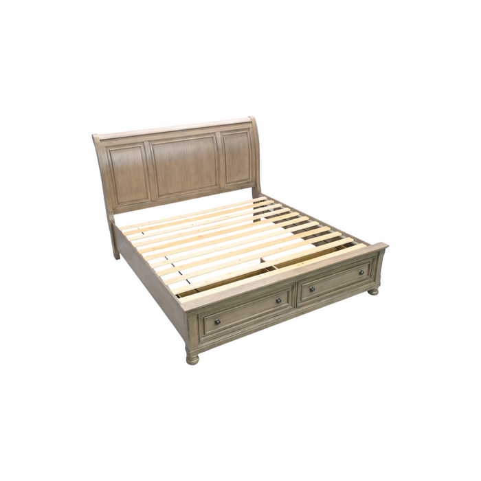 Lark Manor Alek Transitional Storage Platform Queen Bed with Dovetail Footboard Drawers, image 3