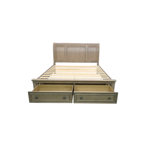 Lark Manor Alek Transitional Storage Platform Queen Bed with Dovetail Footboard Drawers, image 7