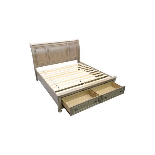 Lark Manor Alek Transitional Storage Platform Queen Bed with Dovetail Footboard Drawers, image 8