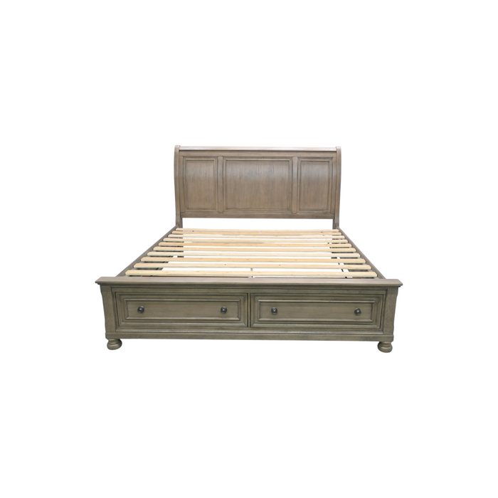 Lark Manor Alek Transitional Storage Platform Queen Bed with Dovetail Footboard Drawers, image 2