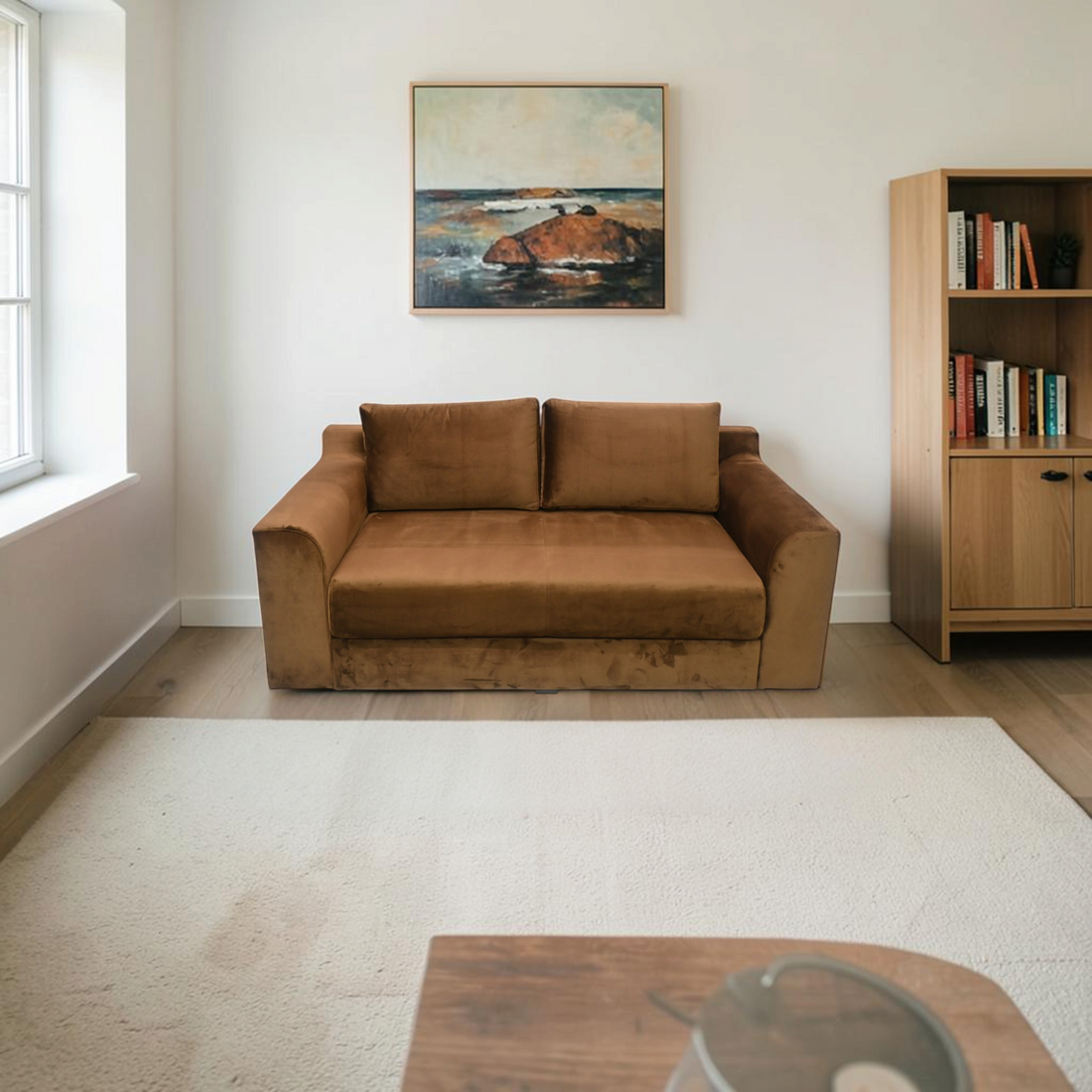 Sabai Design The Elevate Loveseat, Chocolate