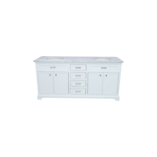 Birch Lane Hermes 72'' Double Bathroom Vanity with Marble Top