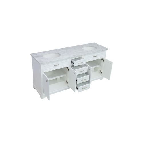 Birch Lane Hermes 72'' Double Bathroom Vanity with Marble Top, image 6