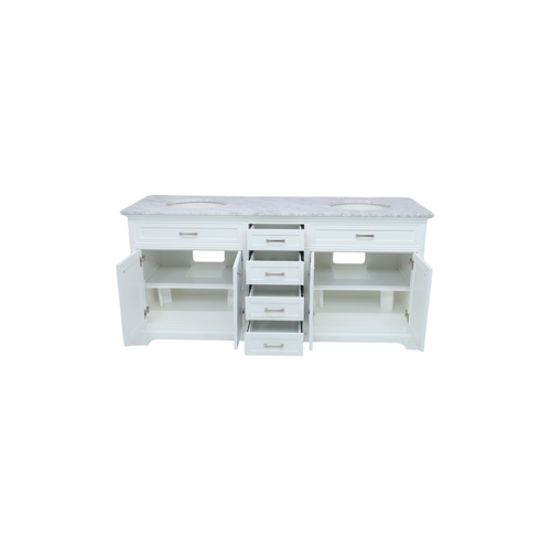 Birch Lane Hermes 72'' Double Bathroom Vanity with Marble Top, image 7