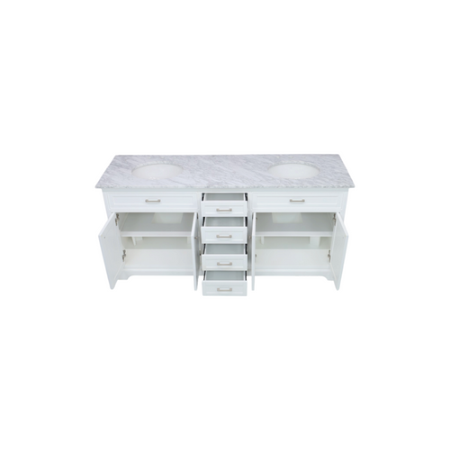 Birch Lane Hermes 72'' Double Bathroom Vanity with Marble Top, image 8