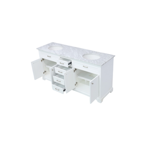 Birch Lane Hermes 72'' Double Bathroom Vanity with Marble Top, image 9