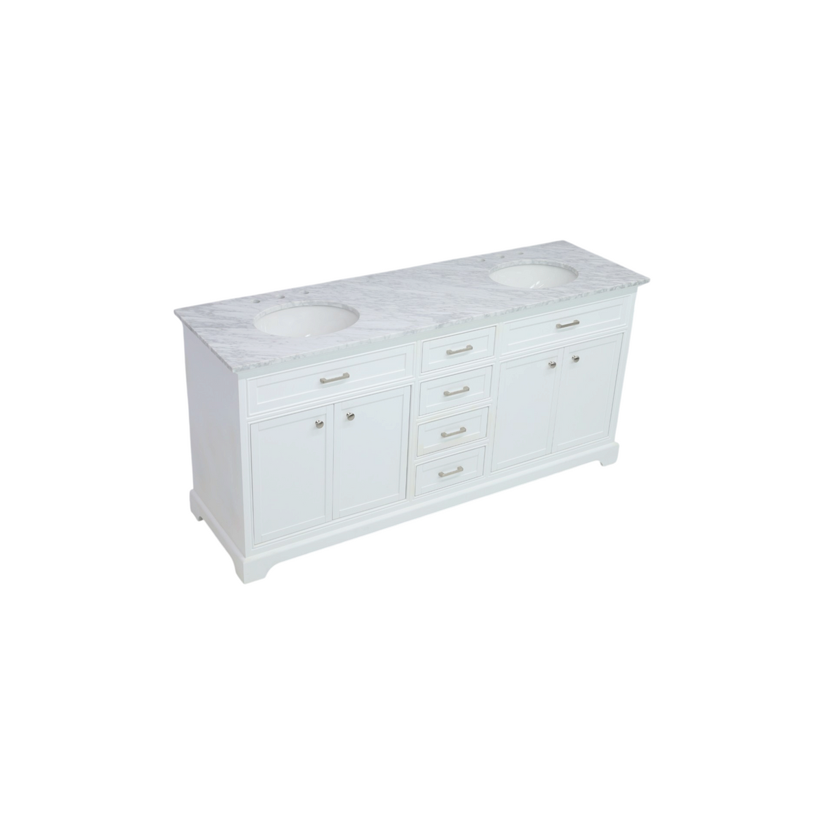 Birch Lane Hermes 72'' Double Bathroom Vanity with Marble Top