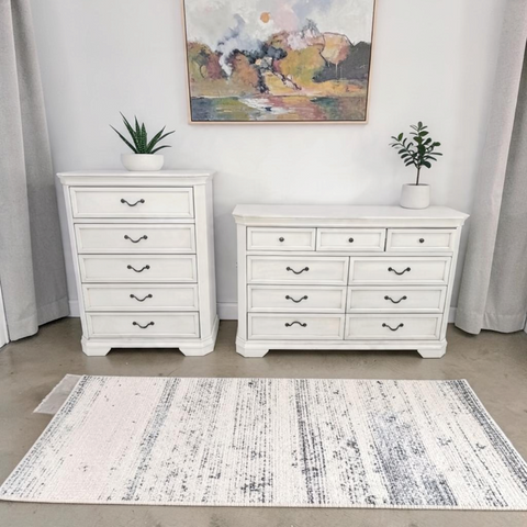 Charlton Home Cressa Traditional Wood 9-Drawer Dresser and 5-drawer Chest Set