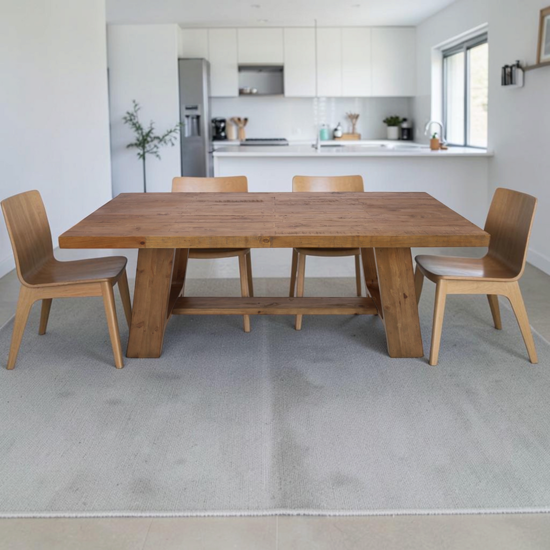 Millwood Pines Solid Wood Dining Table