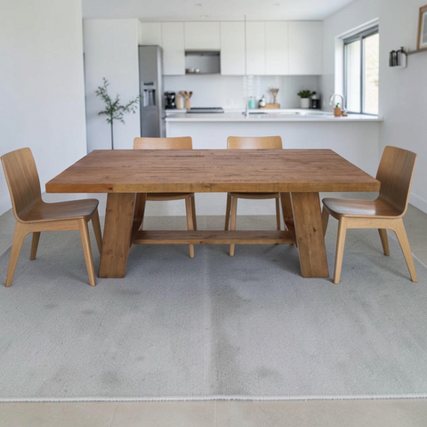 Millwood Pines Solid Wood Dining Table