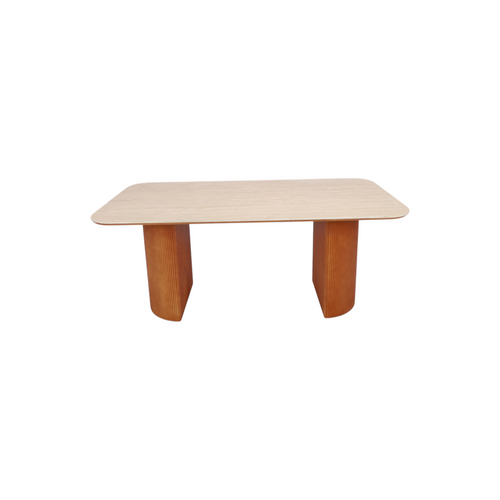 Latitude Run Noaah Modern Retangular Dining Table, Sintered Stone Tabletop, Wood Legs with Solid Wood Veneer, image 2