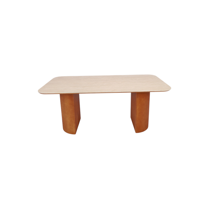 Latitude Run Noaah Modern Retangular Dining Table, Sintered Stone Tabletop, Wood Legs with Solid Wood Veneer, image 2