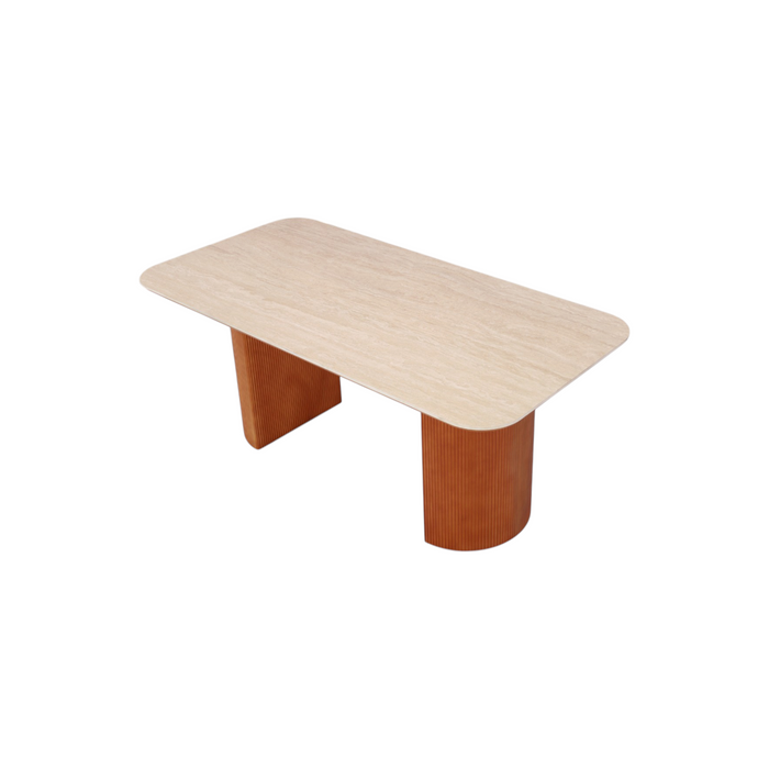 Latitude Run Noaah Modern Retangular Dining Table, Sintered Stone Tabletop, Wood Legs with Solid Wood Veneer, image 3