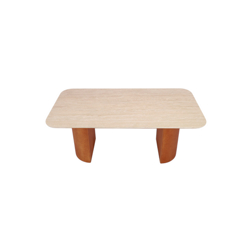 Latitude Run Noaah Modern Retangular Dining Table, Sintered Stone Tabletop, Wood Legs with Solid Wood Veneer, image 4