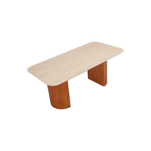 Latitude Run Noaah Modern Retangular Dining Table, Sintered Stone Tabletop, Wood Legs with Solid Wood Veneer, image 5