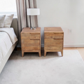 Tikamoon Gabrielle Solid Wood Nightstand Set of 2