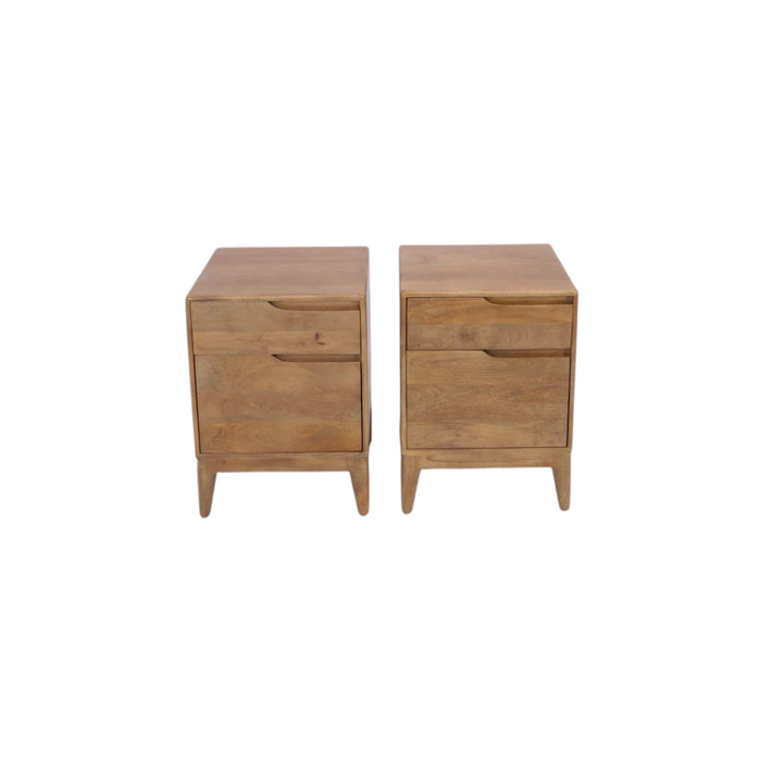 Tikamoon Gabrielle Solid Wood Nightstand Set of 2, image 2