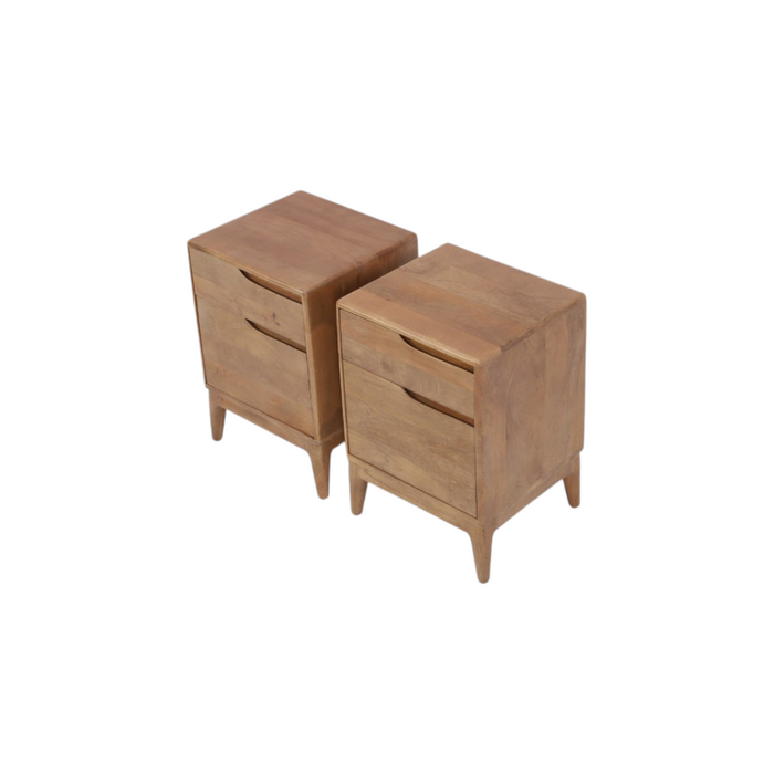 Tikamoon Gabrielle Solid Wood Nightstand Set of 2, image 3