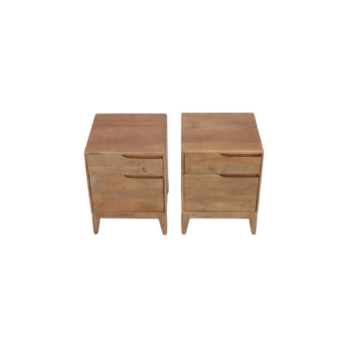 Tikamoon Gabrielle Solid Wood Nightstand Set of 2, image 4