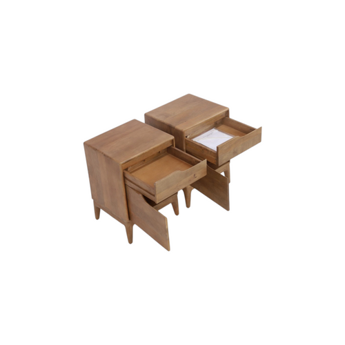 Tikamoon Gabrielle Solid Wood Nightstand Set of 2, image 6