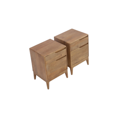 Tikamoon Gabrielle Solid Wood Nightstand Set of 2, image 5