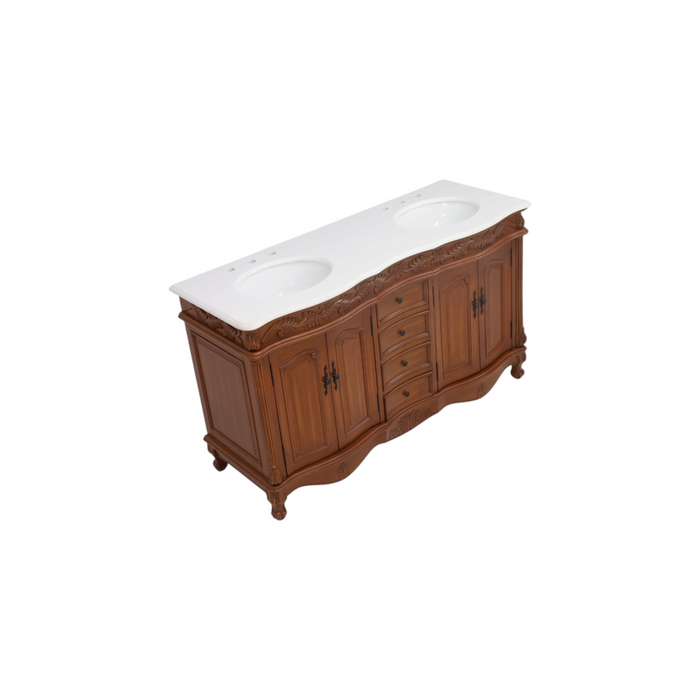 Etta Avenue Mannie 60'' Double Bathroom Vanity with Engineered Marble Top, image 3