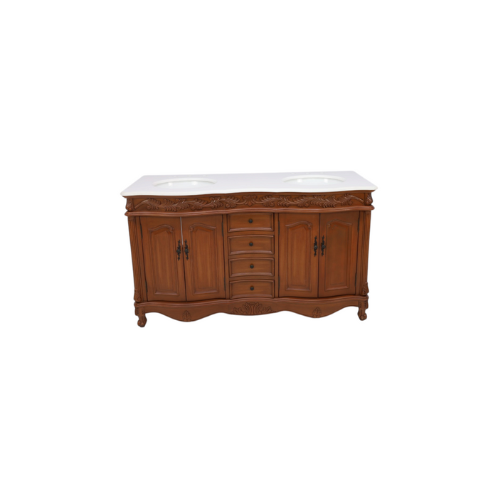 Etta Avenue Mannie 60'' Double Bathroom Vanity with Engineered Marble Top, image 2
