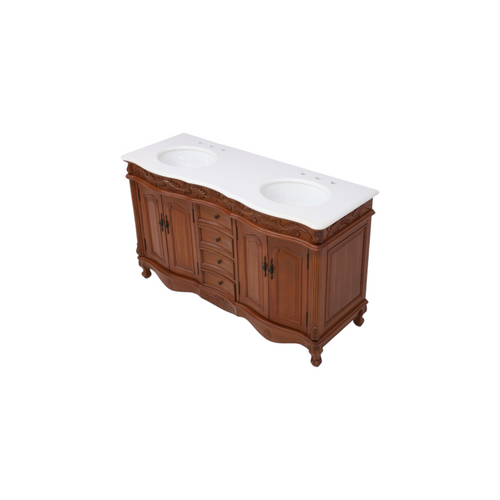 Etta Avenue Mannie 60'' Double Bathroom Vanity with Engineered Marble Top, image 5