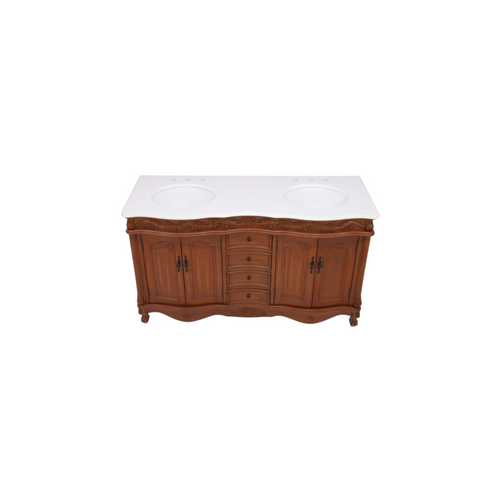 Etta Avenue Mannie 60'' Double Bathroom Vanity with Engineered Marble Top, image 4