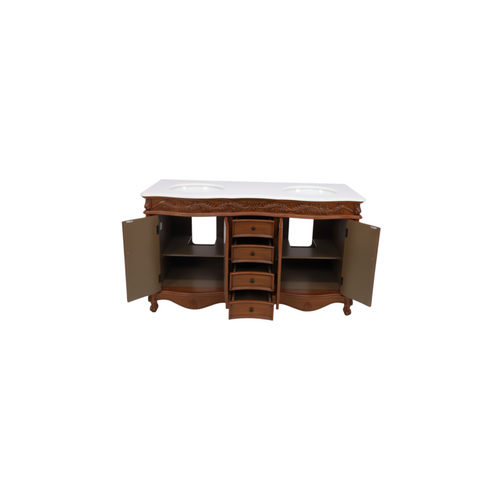 Etta Avenue Mannie 60'' Double Bathroom Vanity with Engineered Marble Top, image 6