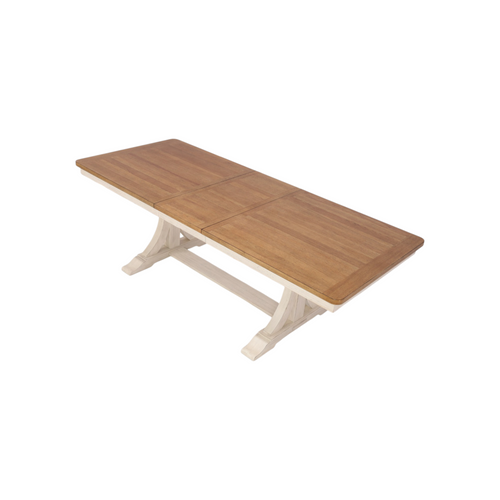 Liberty Furniture Farmhouse Reimagined Antique White And Chestnut Trestle Extendable Dining Table, image 7