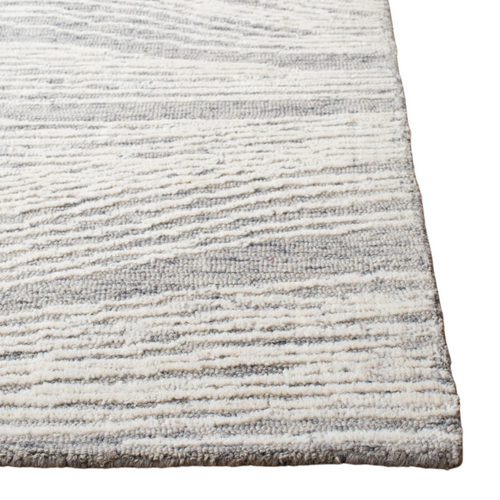 Beachcrest Home Wimmer Abstract Handmade Tufted Wool Ivory Area Rug, image 3