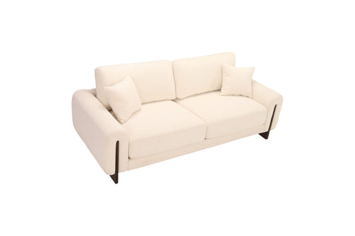 Ivy Bronx Modern Upholstered Sofa with Solid Wood Legs, Deep Seating Chenille Fabric Couch for Living Room, image 4