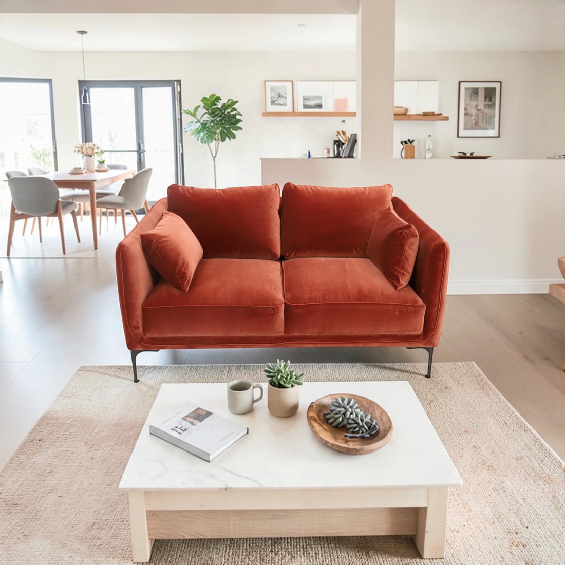 AllModern Rae Upholstered Loveseat