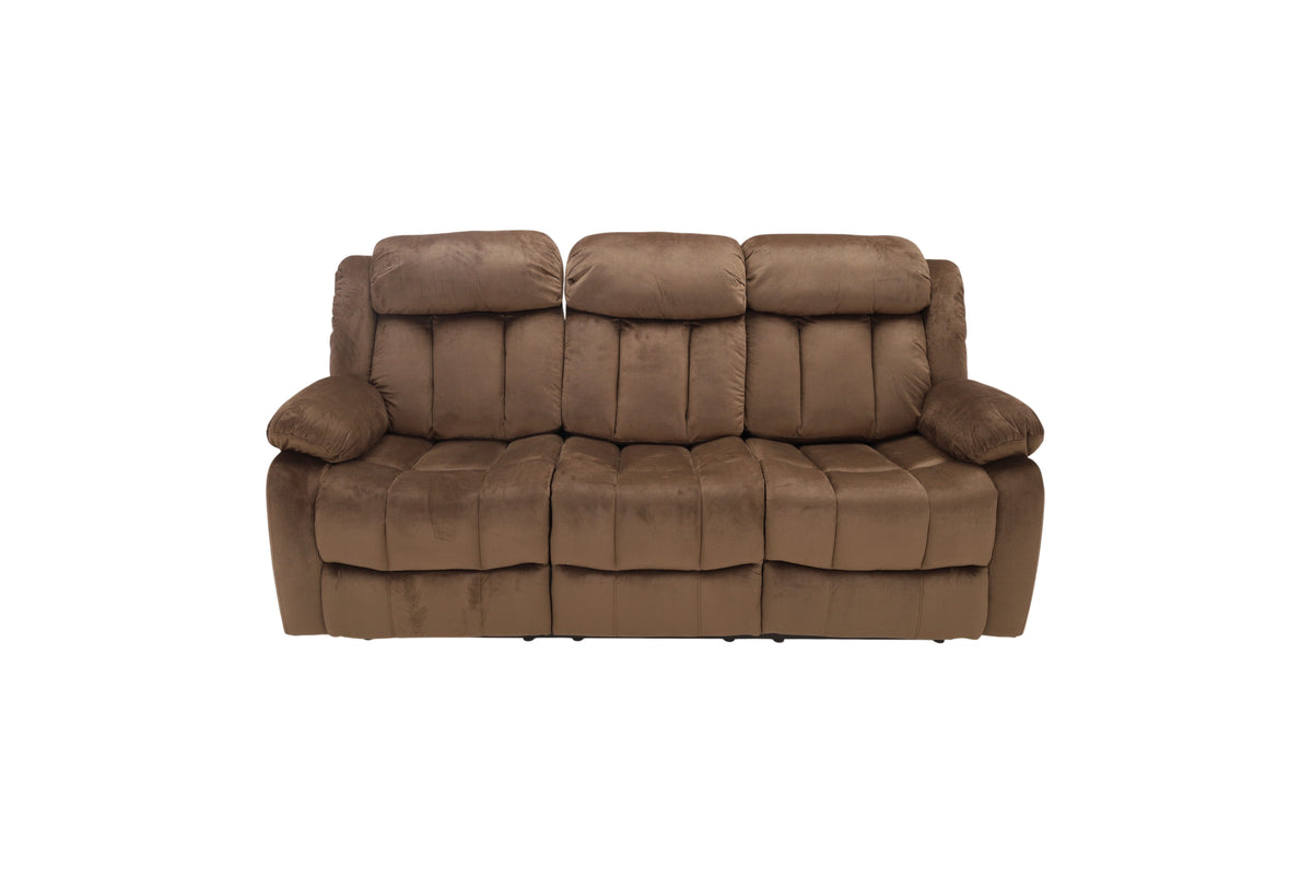 Ebern Designs Oxier Manual Reclining Microsuede Sofa