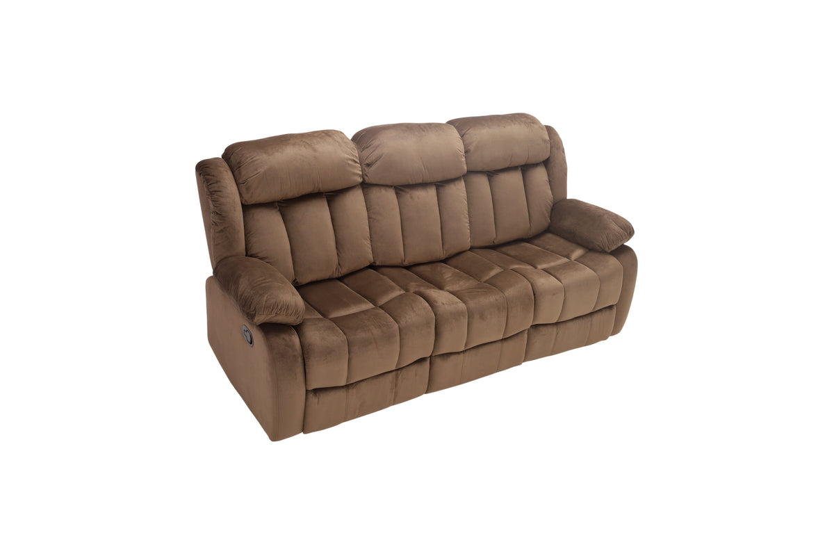 Ebern Designs Oxier Manual Reclining Microsuede Sofa
