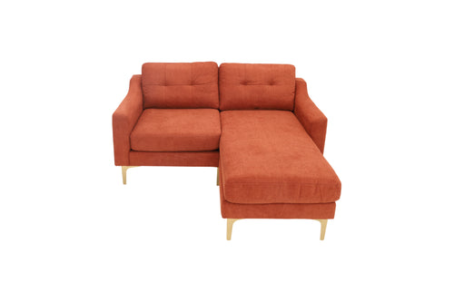 Burrow Nomad Loveseat with Ottoman - Sienna - Performance Brushed Chenille