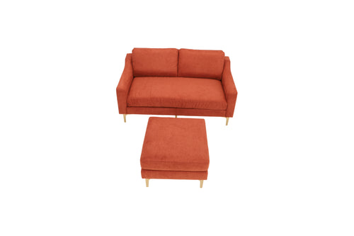 Burrow Nomad Loveseat with Ottoman - Sienna - Performance Brushed Chenille, image 9