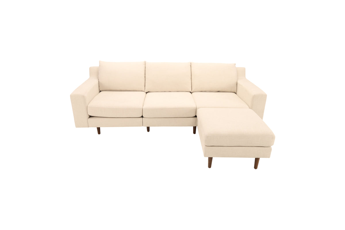 Burrow Mercer 4-Piece Reversible Chaise Sectional - Georgia Clay - Performance Chenille