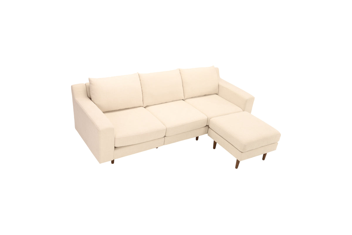 Burrow Mercer 4-Piece Reversible Chaise Sectional - Georgia Clay - Performance Chenille