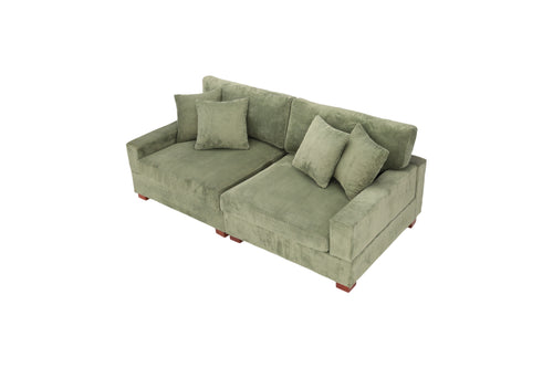 Ebern Designs Milbrey 2-Piece Corduroy Modular Sectional with Pillow Back, image 4