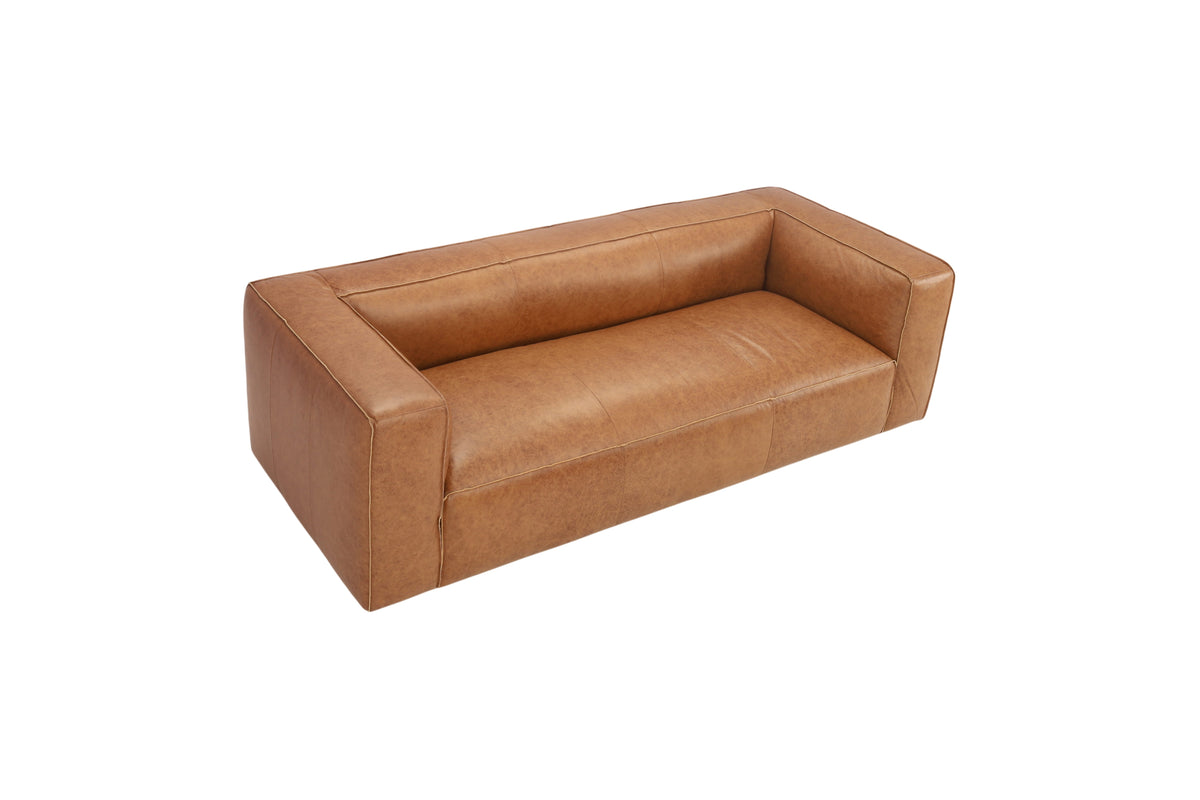 Latitude Run Latravion Genuine Leather Modern Sofa
