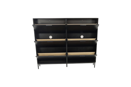 Hokku Designs Black Manufactured Wood Shoe Storage, image 6
