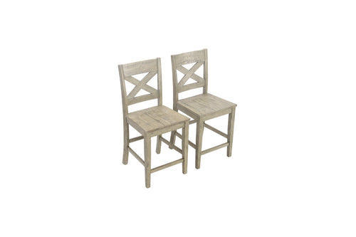 Laurel Foundry Modern Farmhouse Kenia Pine Solid Wood Counter Stool with Solid Wood Frame (Set of 2), image 3