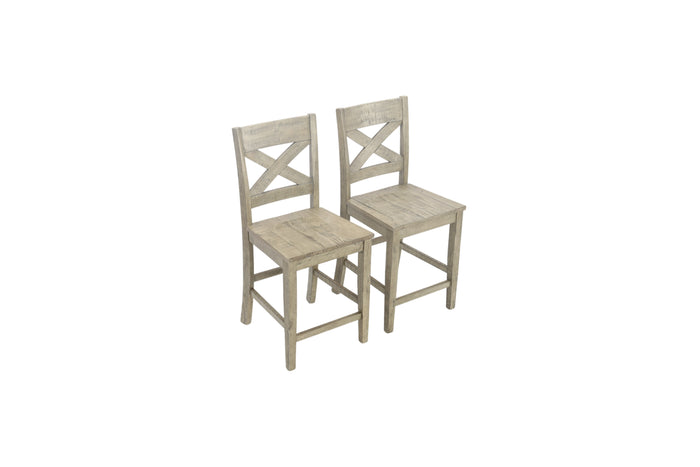 Laurel Foundry Modern Farmhouse Kenia Pine Solid Wood Counter Stool with Solid Wood Frame (Set of 2), image 3