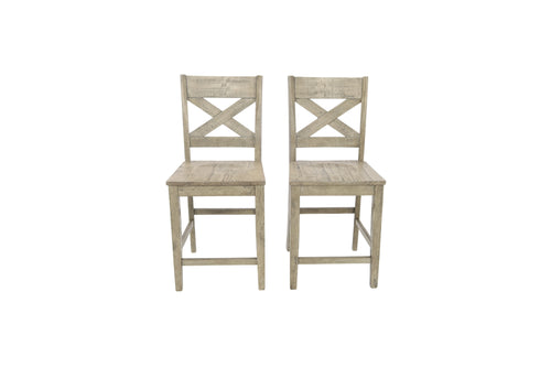 Laurel Foundry Modern Farmhouse Kenia Pine Solid Wood Counter Stool with Solid Wood Frame (Set of 2), image 2