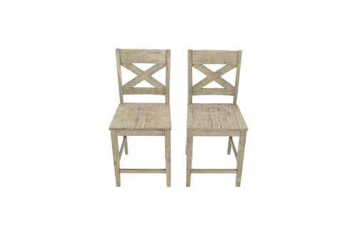 Laurel Foundry Modern Farmhouse Kenia Pine Solid Wood Counter Stool with Solid Wood Frame (Set of 2), image 4