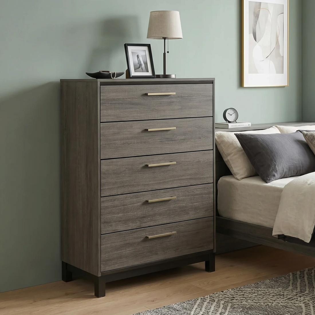 Gracie Oaks Mandy 5 - Drawer Dresser