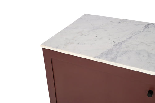 Joss & Main Bently Marble, Mango Wood and Manufactured Wood Sideboard, Red, image 9